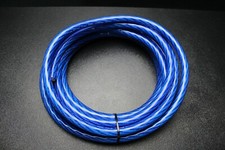 0 GAUGE WIRE 5 FT BLUE SHINY 1/0 AWG POWER GROUND CABLE STRANDED CAR BATTERY