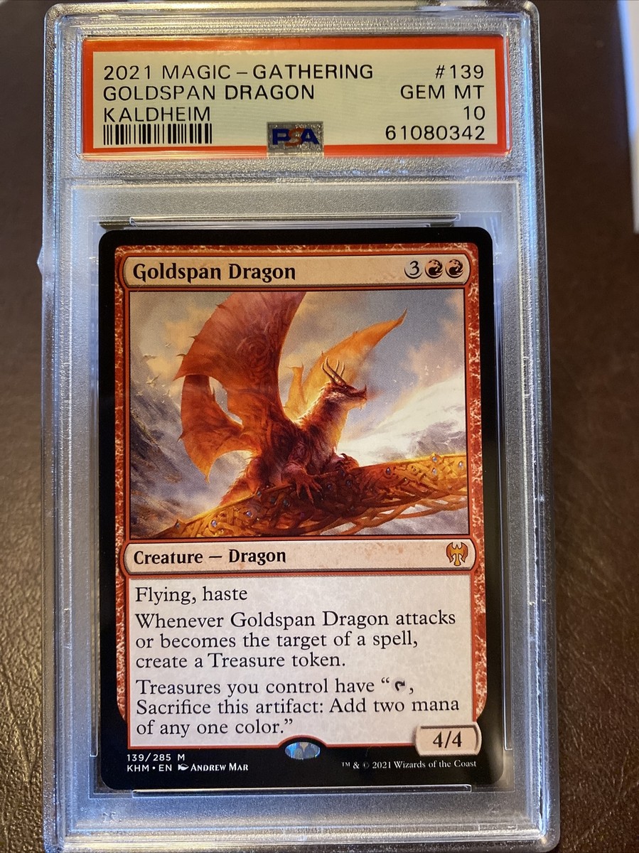 Goldspan Dragon 1x FOIL KHM MTG Kaldheim Mythic MINT red Goldspan Dragon 1x FOIL KHM MTG Kaldheim Mythic MINT red