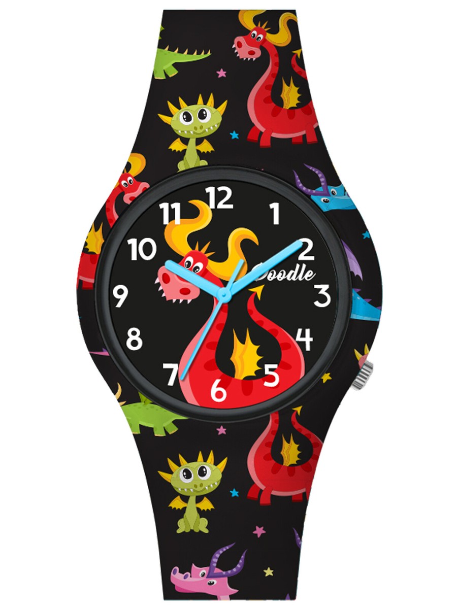 Doodle Watch Kinderuhr Drachen Quarz mit Silikonband DO32012