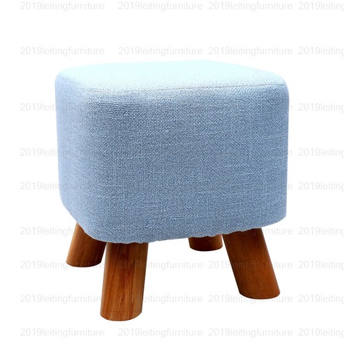 Small Wooden Footstool Footrest Pouffe Foot Stool Padded Ottoman Seat Bench - Picture 13 of 20