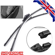 UK Front Window Windscreen Flat Wiper Blades Set For Audi A4 B7 S4 RS4 A6 C5 4B