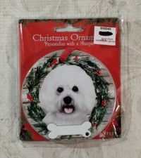 Bichon Frise 3 1/2" Ceramic Christmas Ornament by E S Pets 550-4