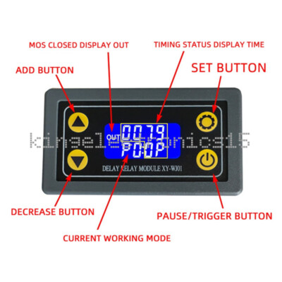 DC 6 -30V multifunctional trigger delay cycle timing MOS tube control 5V 12V 24V