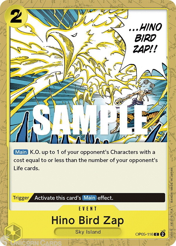 OP05-116 Hino Bird Zap :: Common One Piece TCG Card :: OP05