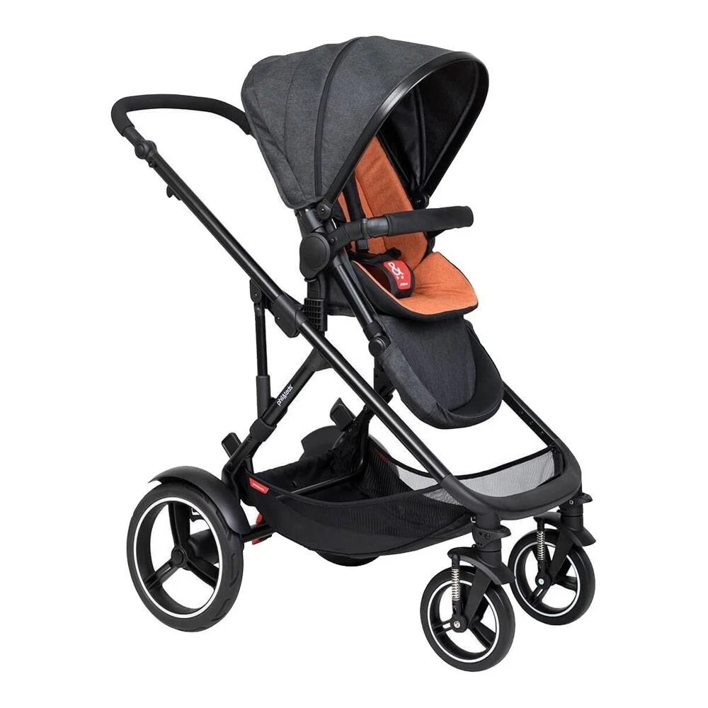 phil&teds buggy voyager including seat liner seat cover design rust