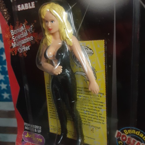 WWF RAW sable JusToys Bend-Ems 1998 Series IX Sabl...