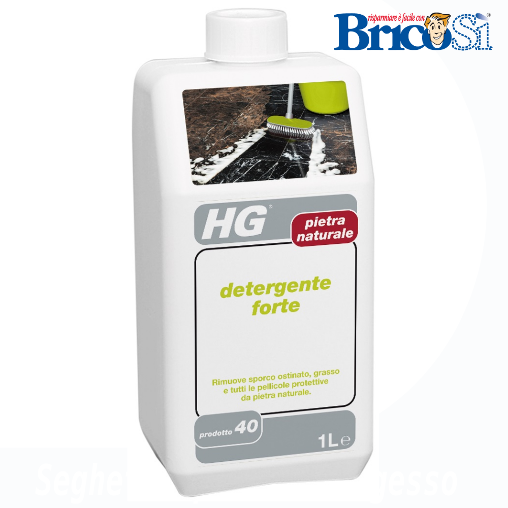 Detergente Sgrassante Pavimenti forte per Marmo Pietra Granito naturale HG 1Lt