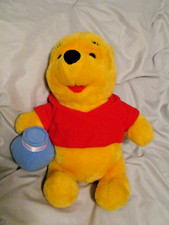 VINTAGE 1997 DISNEY WINNIE THE POOH PLUSH WITH BLUE HUNNY POT