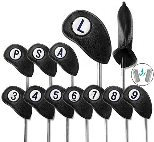 Golf Iron Head Covers Magnetic Set of 9 Leather fit Most Irons Embroidery Style - Bild 15 von 17