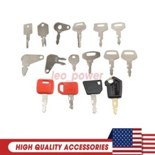 16 Heavy Construction Equipment Ignition Key for Set Deere Komatsu Cat JCB Case