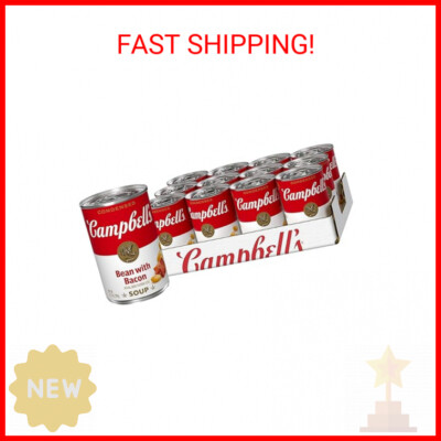 Campbell's Condensed Bean with Bacon Soup, 11.25 Ounce Can (Pack of 12)
