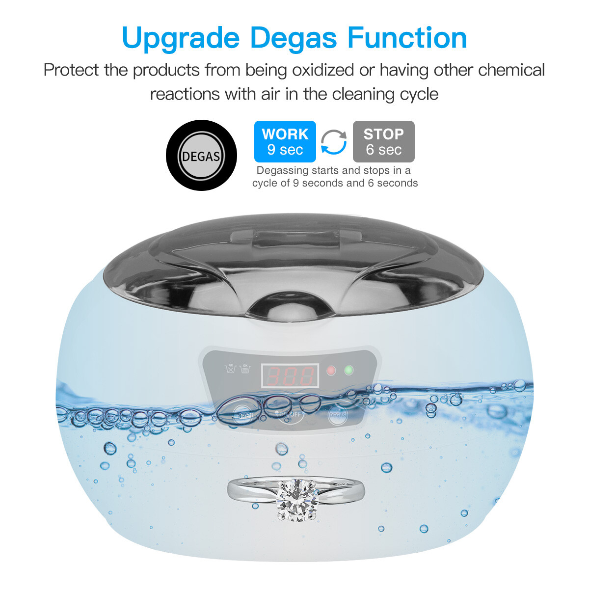 600ml Ultrasonic Cleaner Wave Cleaning Jewellery Polishing Machine Tank