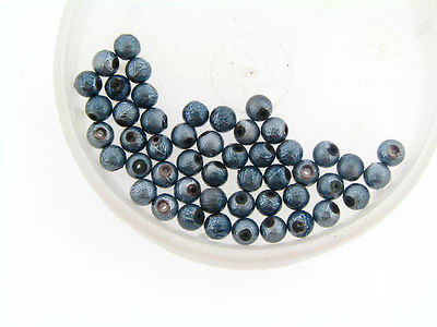 Vintage Gunmetal Hematite Drizzle Texture Effect Coated Glass Round Bead Lot