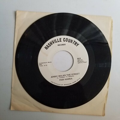 Promo Signed Pam Hanna NASHVILLE Country 45 Jenny Walks The streets First Heart