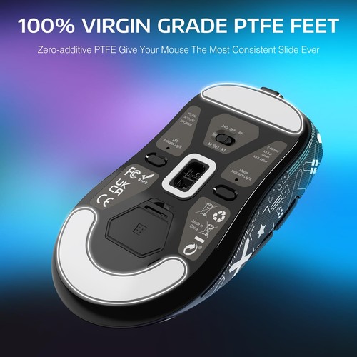 Mouse da gioco leggero wireless 26000 DPI 3 modalità con mouse antiscivolo per PC - Foto 22 di 70