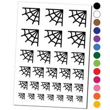 Corner Spider Web Temporary Tattoo Water Resistant Set
