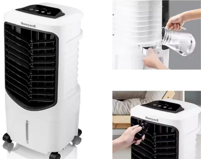 Ventilador de punto de enfriador de aire portátil Honeywell TC09PEU 200CFM + humidificador REACONDICIONADO Foto 2 de 4