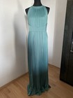 Abendkleid Maxikleid 40 festlich Satin Plisseekleid