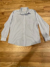 Brooks Brothers Regent Fit Mens Blue Plaid Dress Shirt Size 16.5-4/5