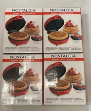 My Mini Waffle Maker Nostalgia 5" Cooking Surface, Lot Of 4 New