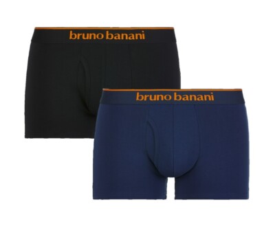 Bruno Banani 2er Pack Herren Short Quick Access Schwarz Orange Blau Größe M-XXXL