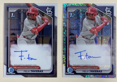 2024 Bowman Chrome Felix Taveras Mini Diamond Auto 31/100 Plus Base Auto 