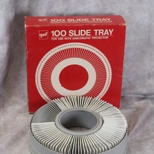 GAF Sawyer's Rotary 100 Slide Tray Carousel Gray and Slides Sears Wards Keystone