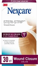 Nexcare Steri-Strip Wound Closure, Breathable Strips Hold Small 30 Count 