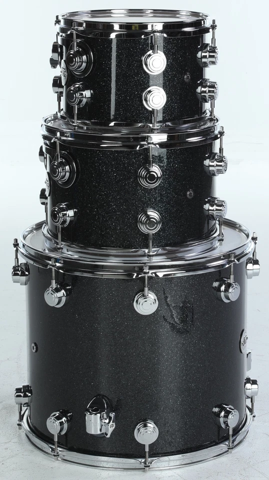 DW Drums Collector's Series FinishPly 3-piece Shell Pack - Black Ice 10"/12"/16" - Image 2 of 2