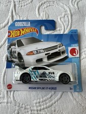 Hot Wheels Nissan Skyline GT-R (R32) Hw J-Imports 2023 Godzilla Short Card White