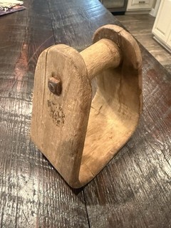 Vintage Wooden Stirrup;
