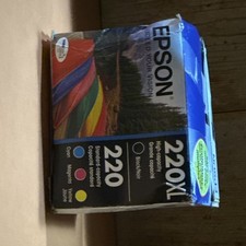 Epson 220XL Genuine Inkjet Ink Cartridges Cyan Magenta Yellow NEW