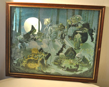 Dufex Foil Art Print 'The Barbecue' - Vintage framed décor-Small & Decorative GC