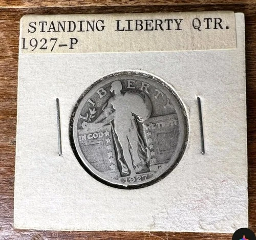 1927 U.S. Standing Liberty Quarter -  silver coin SALE 10-15% OFF!