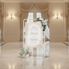 Wedding Arch Frame Adjustable Height Square Arch Stand Stable Horizontal Support