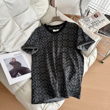 NWT COACH Women Men's Unisex Black T Shirt Organic Cotton