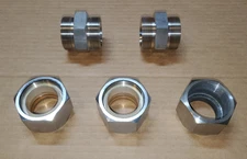 2 pcs Swagelok Tube Fitting 1.5 inch Union SS-2400-6