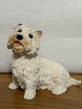 Vintage 1988 Castagna West Highland White Terrier Made Of Alabaster Resin