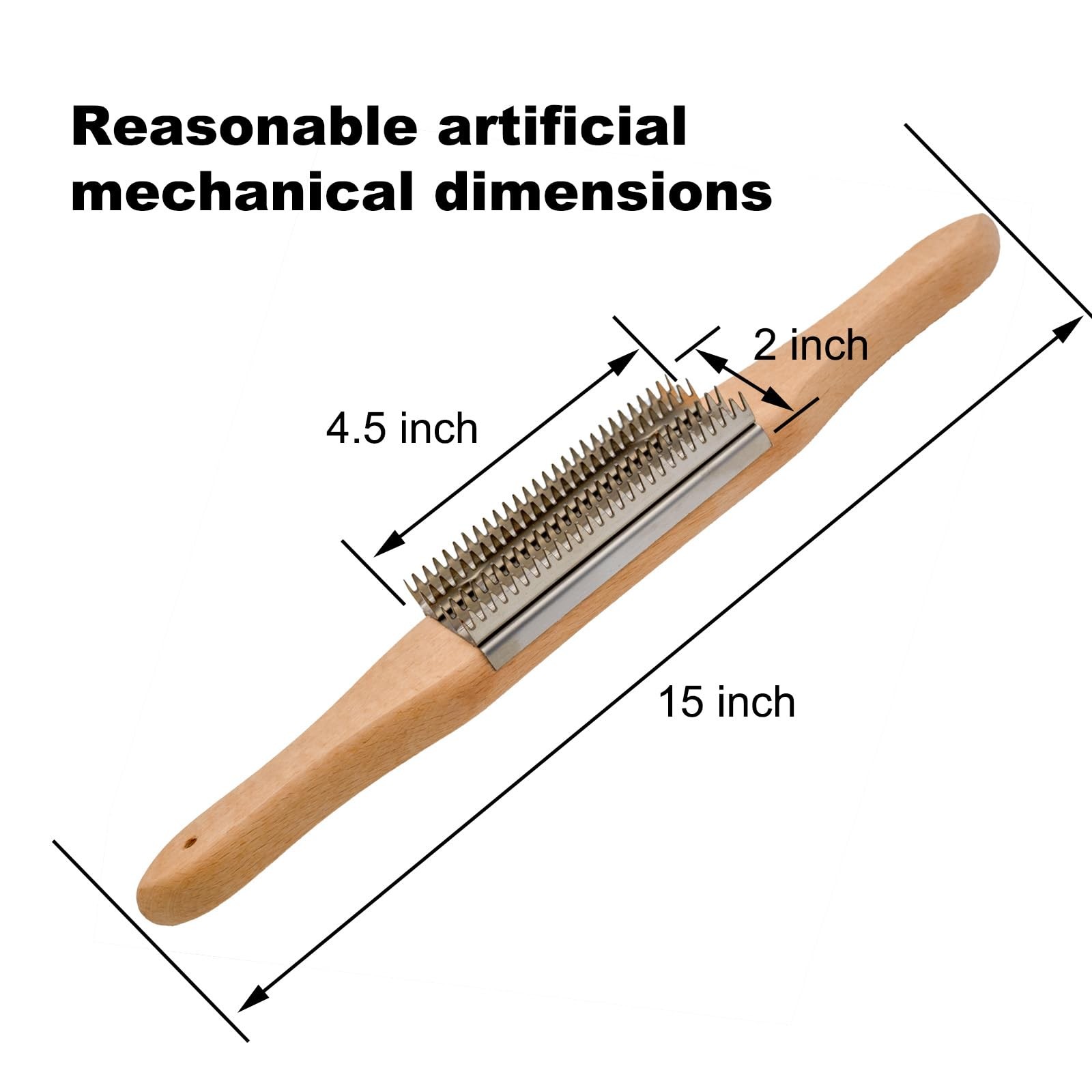 Tworider Buffer Wheel Rake, Polishing Tool with Stainless Steel Rake Teeth Head