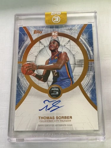 2025-26 Topps NBA Three Thomas Sorber Rookie Autograph Auto /25 Encased