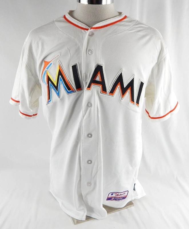 2012-18 Miami Marlins #34 Game Used White Jersey 48 765
