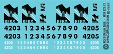 N Scale - Rick Franklin Corp RFRX B23-7 Locomotive Decals