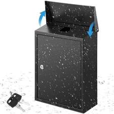 Yaocom Metal Locking Mailbox Wall Mount Key Drop Mailbox for Outside Suggesti...