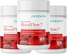 Juvenon BloodFlow-7 Nitric Oxide Supplement with 180 180 Count Pack of 3 