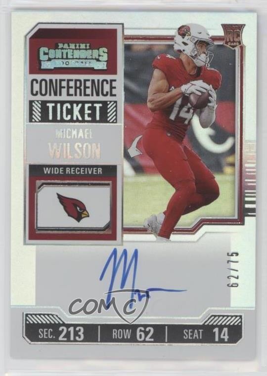 2023 Contenders RPS Conference Ticket 62/75 Michael Wilson Rookie Auto RC rw6