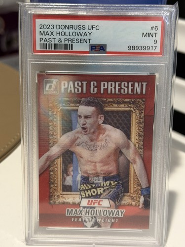 2023 Donruss UFC Max Holloway Past & Present SSP PSA 9 Mint #6 Rare