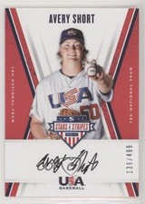 2019 Panini USA Baseball Stars & Stripes Black Ink /499 Avery Short #AS Auto 0f8