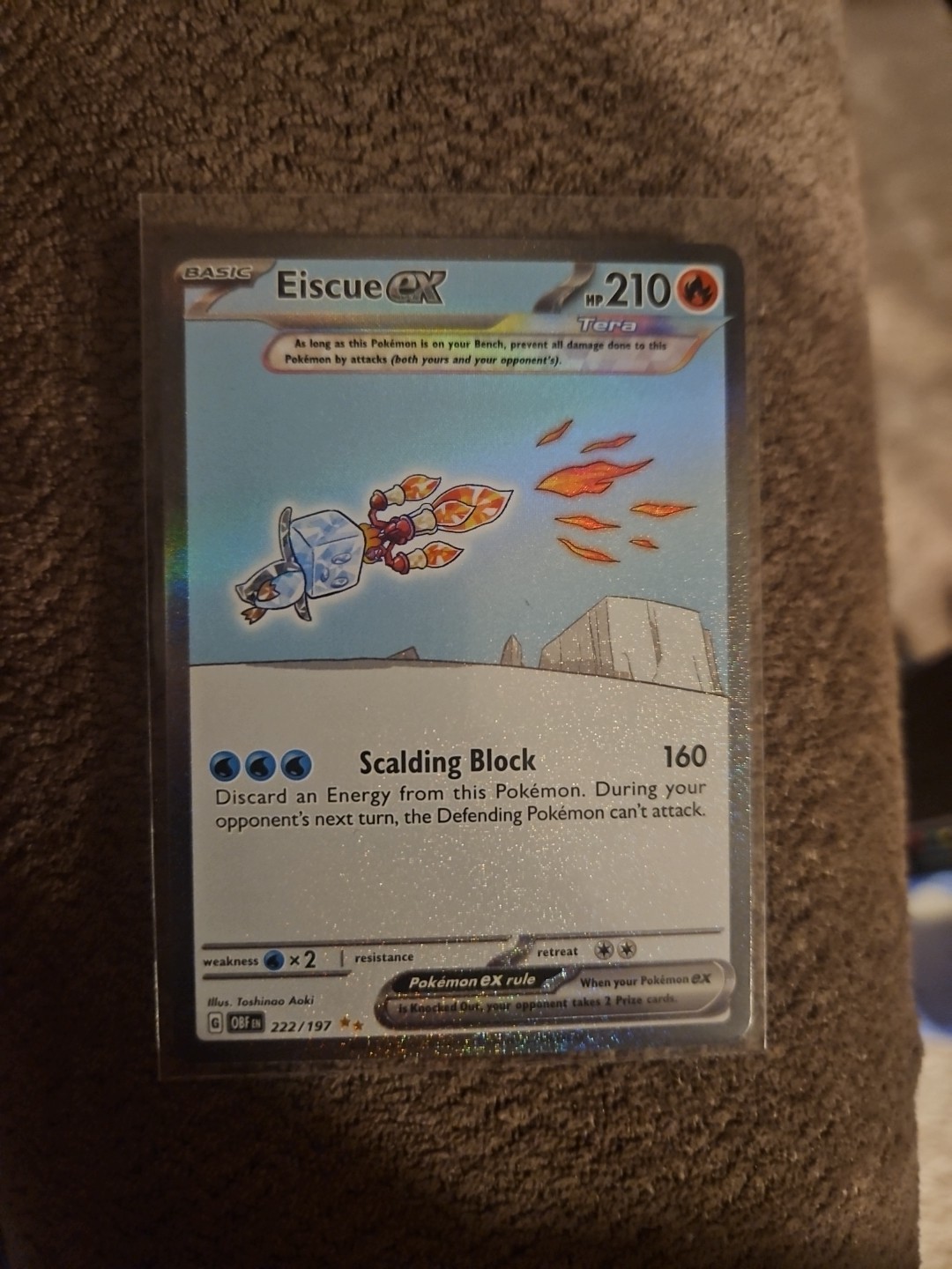 Eiscue ex 222/197 SV03: Obsidian Flames Holo