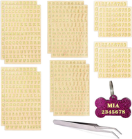 12 Blatt Kleine Buchstaben Aufkleber, Sticker Buchstaben EnthäLt Zahlen, Klebebu
