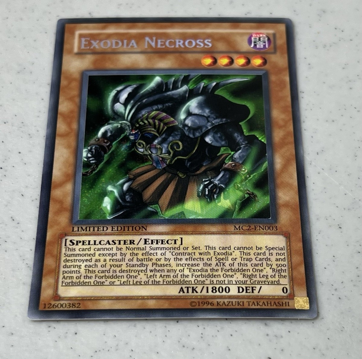 EXODIA NECROSS Secret Rare MC2-EN003 Limited Edition Yu-Gi-Oh